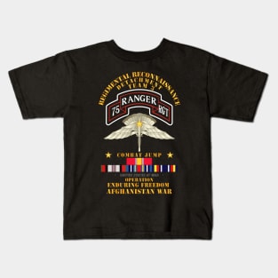 Combat Jump HALO - Tm3 - RRD - 75th Rgr Rgt - OEF - Afghanistan w SVC Kids T-Shirt